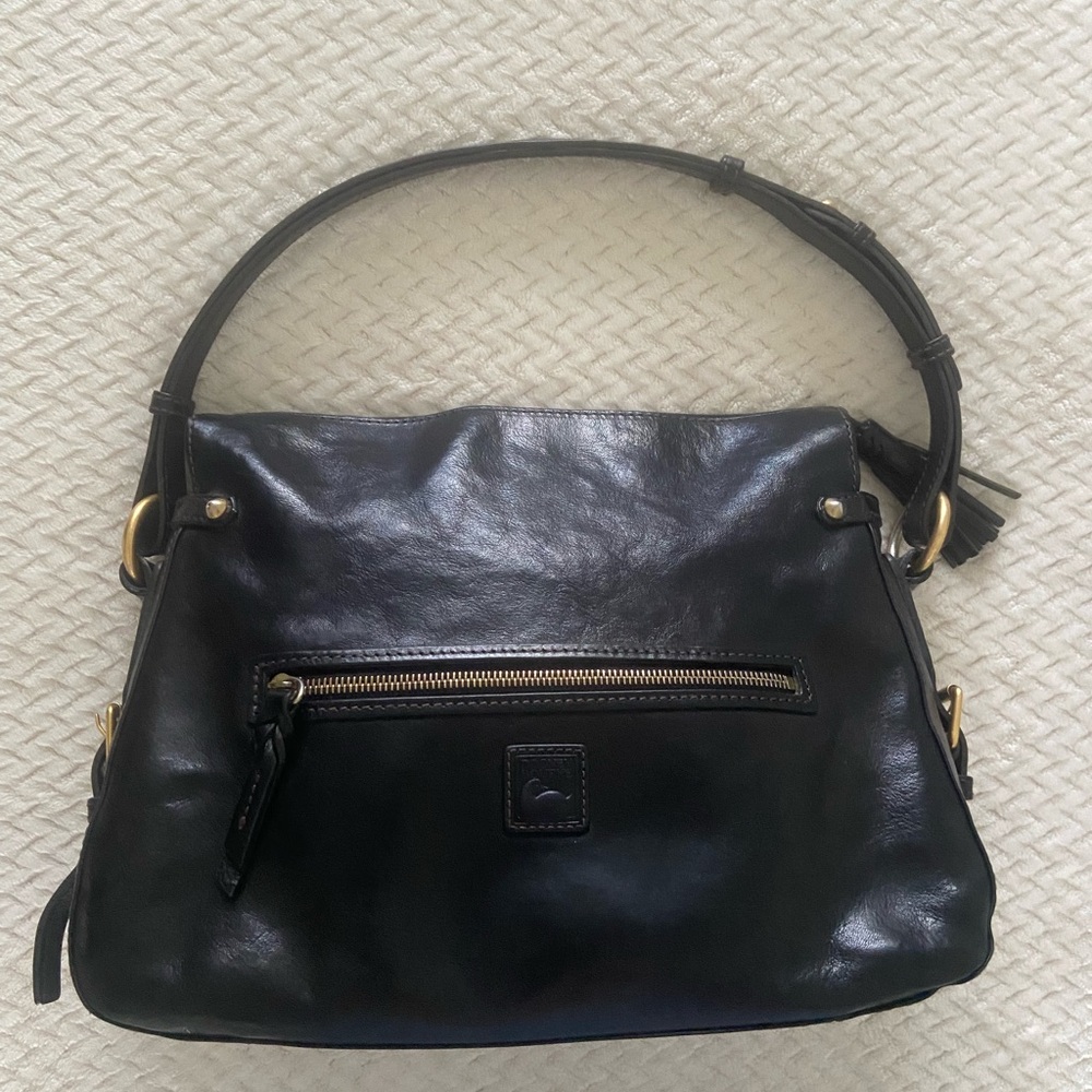 Dooney & Bourke Vintage Black Leather Shoulder Bag